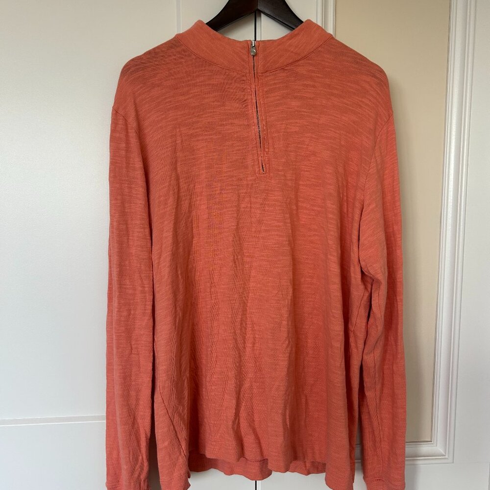 Peter Millar Men's Coral 1/4 Zip Sweater Large